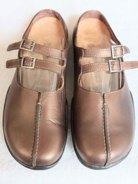 Birkenstock double-strap mary-jane metallic bronze flats EU40=US9